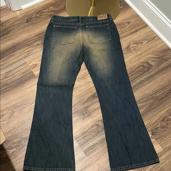 Mudd Jeans Women's Dark Blue Flare Jeans - Picture 1 of 5